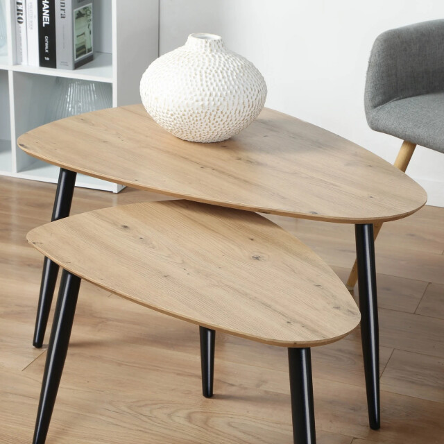 CaliCosy Set van 2 nesttafels met metalen poten 2929544 large