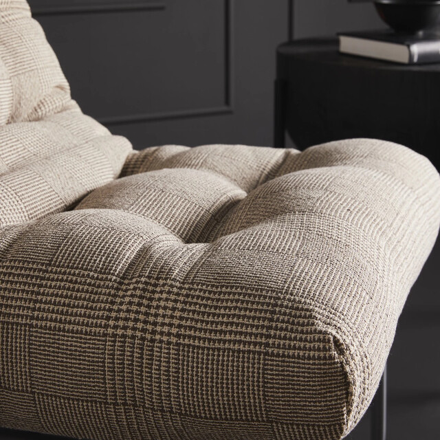 Signature Grijze stoffen fauteuil met chromen poten sorbonne 2931723 large