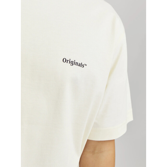 Jack & Jones Heren t-shirt jorparos easter ronde hals off white 12273171-Antique Whites large