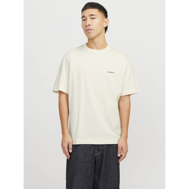 Jack & Jones Heren t-shirt jorparos easter ronde hals off white 12273171-Antique Whites large