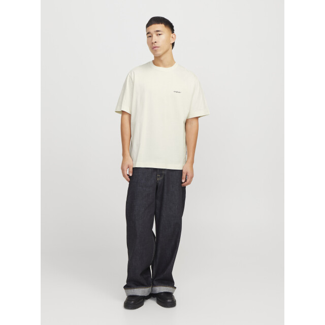 Jack & Jones Heren t-shirt jorparos easter ronde hals off white 12273171-Antique Whites large