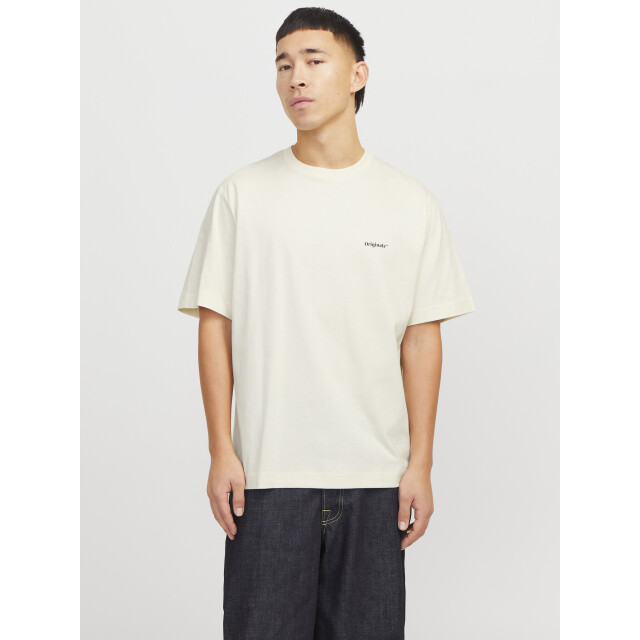 Jack & Jones Heren t-shirt jorparos easter ronde hals off white 12273171-Antique Whites large