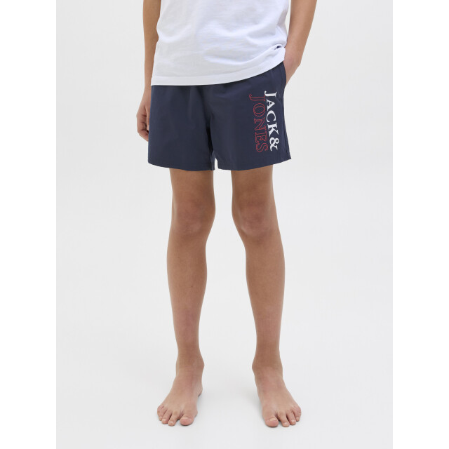 Jack & Jones Zwemshort jpstmaui double logo effen donker 12273841-Donkerblauw large