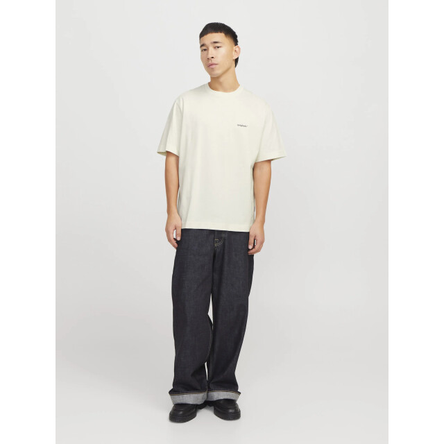 Jack & Jones Heren t-shirt jorparos easter ronde hals off white 12273171-Antique Whites large