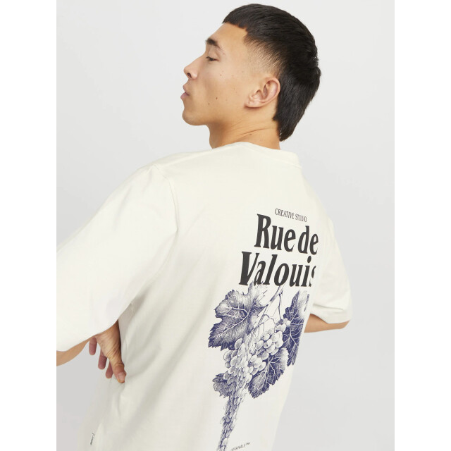 Jack & Jones Heren t-shirt jorparos easter ronde hals off white 12273171-Antique Whites large