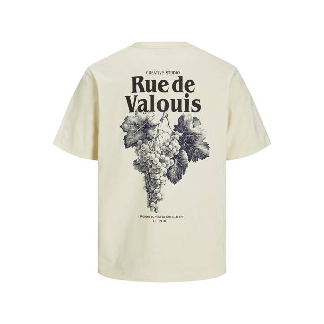 Jack & Jones Heren t-shirt jorparos easter ronde hals off white 12273171-Antique Whites large
