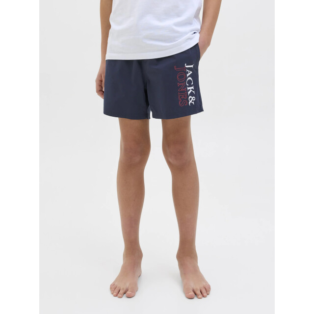 Jack & Jones Zwemshort jpstmaui double logo effen donker 12273841-Donkerblauw large