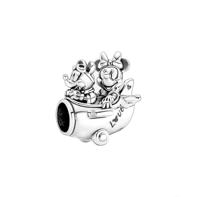 Mijn bedels Disney mickey & minnie mouse vliegtuig bedel MB2507|one size large