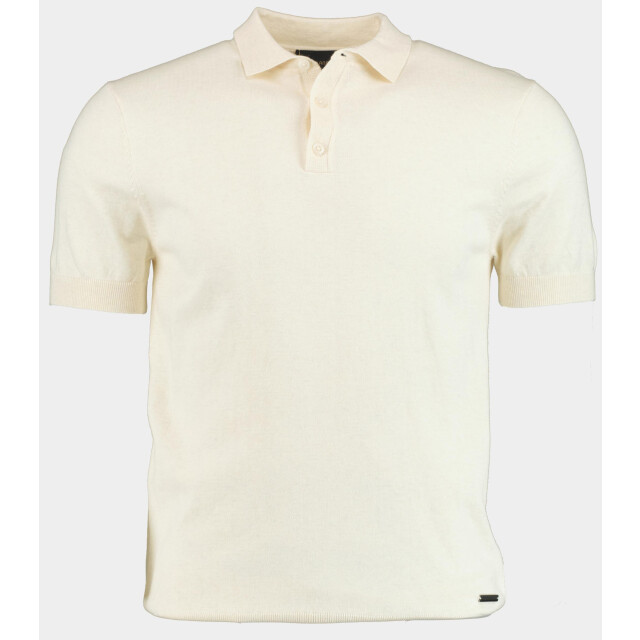 Bos Bright Blue Scotland blue polo korte mouw kobe knitted polo melange spe25108ko15sb/150 off-white 186932 large
