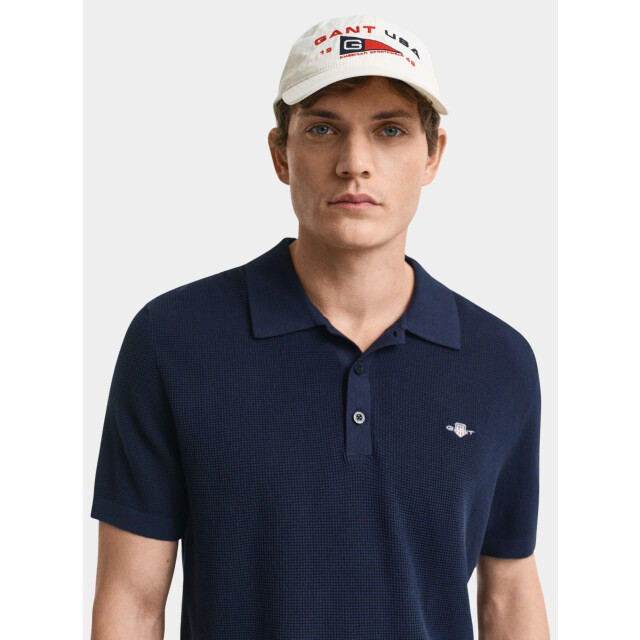 Gant Polo korte mouw micro textured cotton ss polo 8030242/433 187878 large
