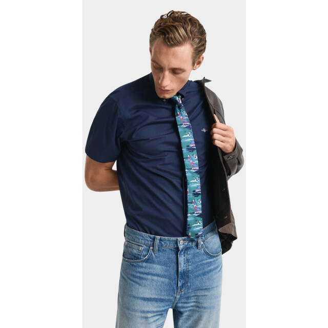 Gant Casual hemd korte mouw reg classic poplin ss shirt 3000101/410 187895 large