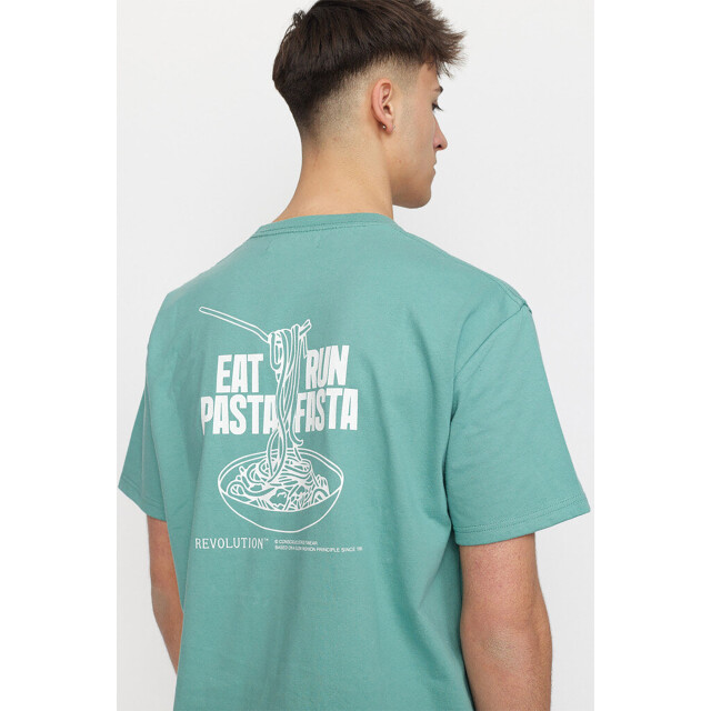 Revolution Eat printed t-shirt dustgreen 1387 EAT-Dustgreen large