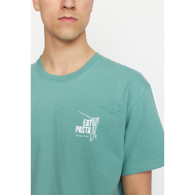 Revolution Eat printed t-shirt dustgreen 1387 EAT-Dustgreen large
