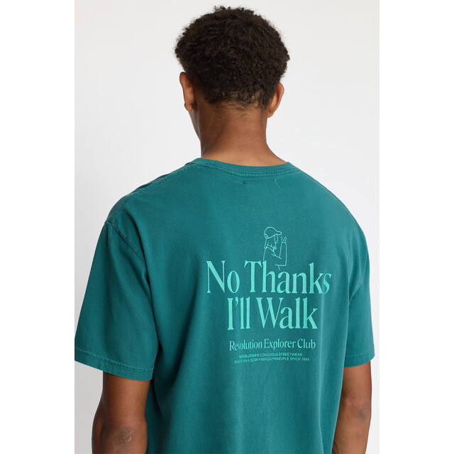 Revolution Wal printed t-shirt petrol 1389 WAL-Petrol large