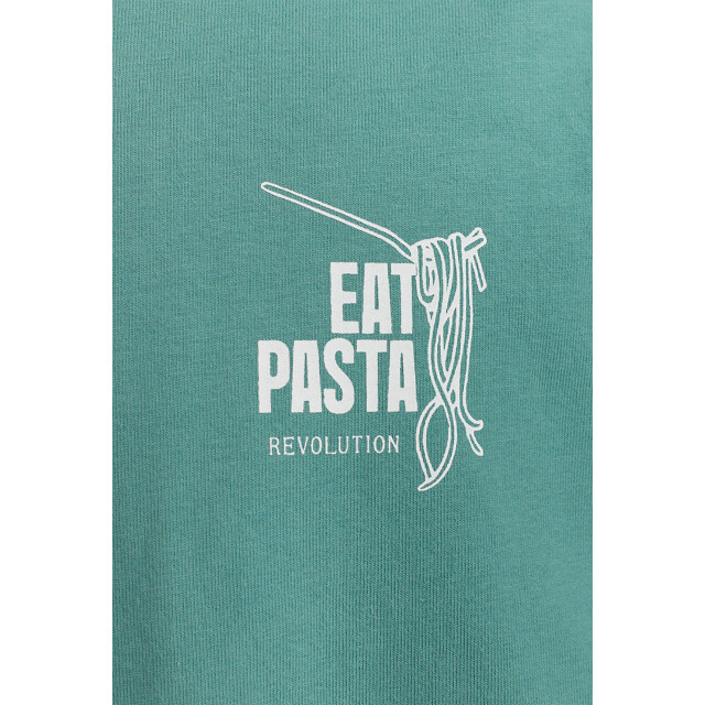 Revolution Eat printed t-shirt dustgreen 1387 EAT-Dustgreen large