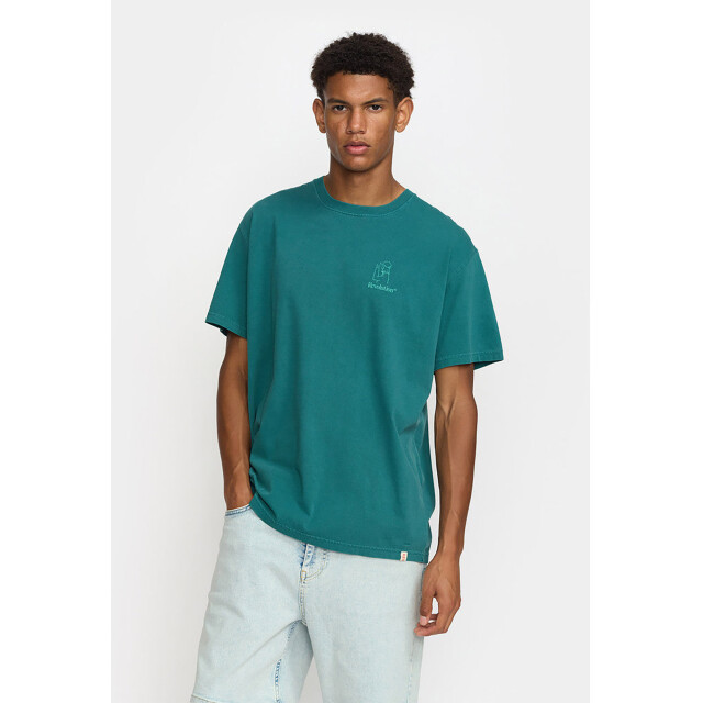 Revolution Wal printed t-shirt petrol 1389 WAL-Petrol large