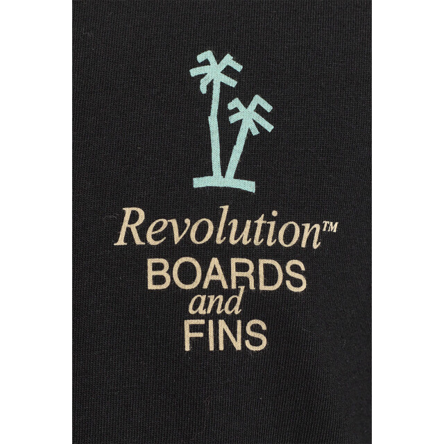 Revolution Fin printed t-shirt black 1394 FIN-Black large