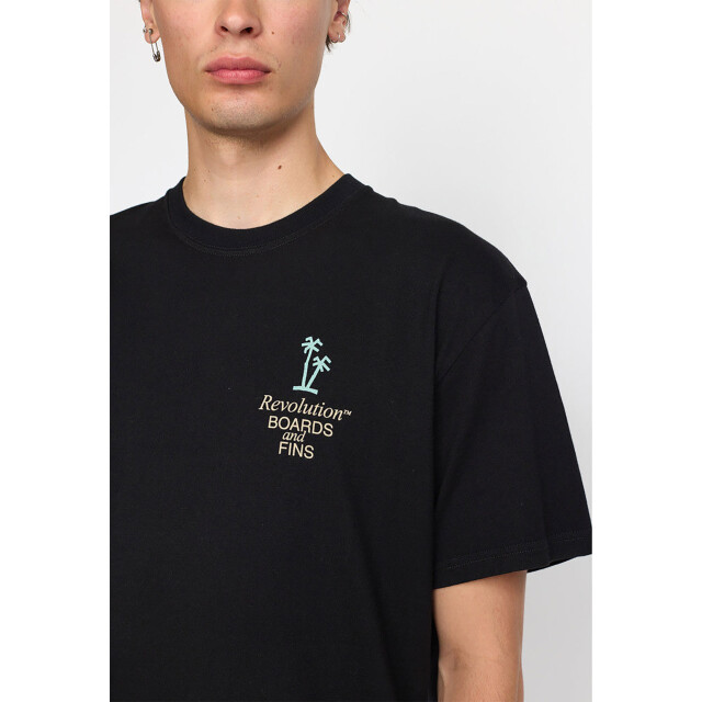 Revolution Fin printed t-shirt black 1394 FIN-Black large