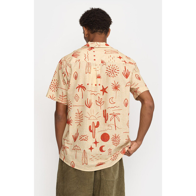 Revolution Short sleeved cuban shirt red 3169 Cuban-Red large