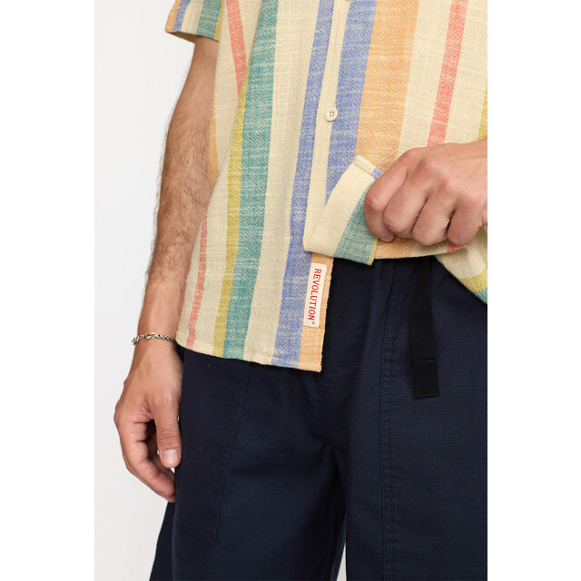 Revolution Short sleeved cuban shirt orange 3918 Cuban-Orange large