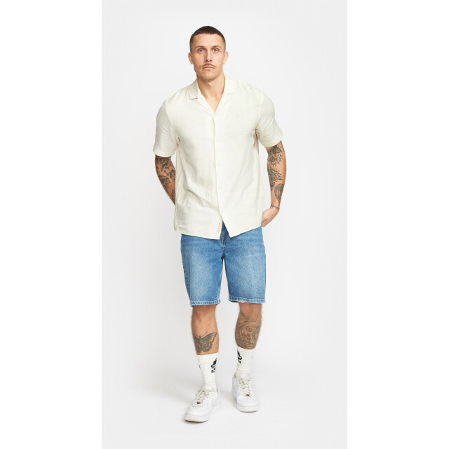 Revolution Short sleeved cuban shirt offwhite 3927 Cuban-Offwhite large