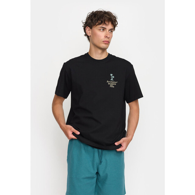 Revolution Fin printed t-shirt black 1394 FIN-Black large