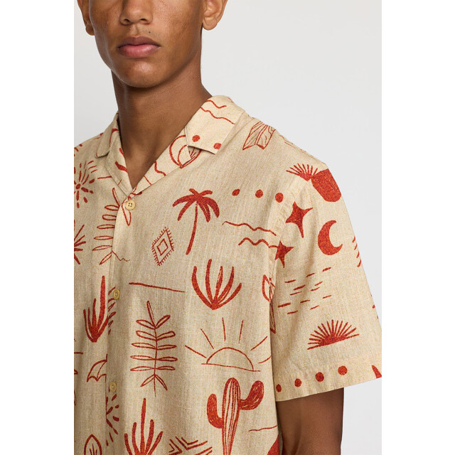 Revolution Short sleeved cuban shirt red 3169 Cuban-Red large