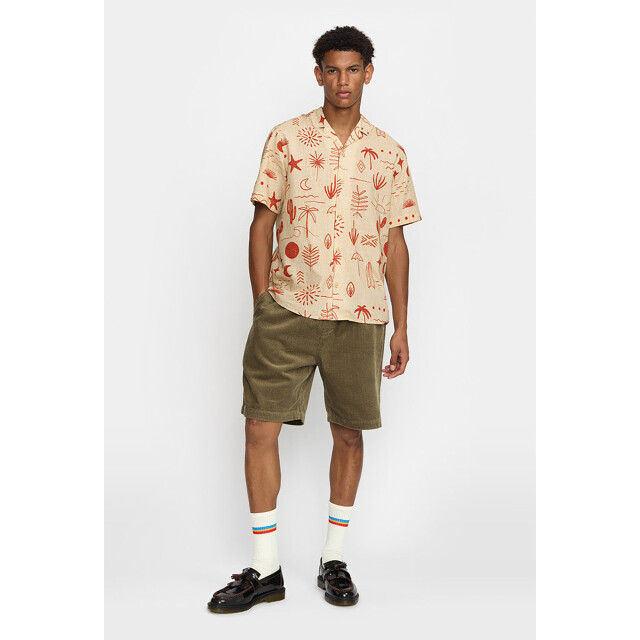 Revolution Short sleeved cuban shirt red 3169 Cuban-Red large
