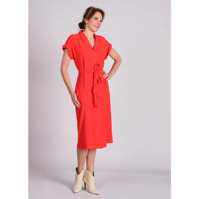Moss Copenhagen Imila selia ss jurk midi strikceintuur 9308510716232 large