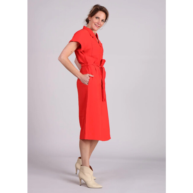 Moss Copenhagen Imila selia ss jurk midi strikceintuur 9308510716232 large