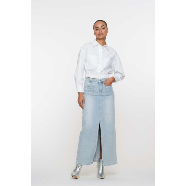 Geisha jeans skirt patch pockets 56013-10 836 heavy bleach 06415.264.0006 large