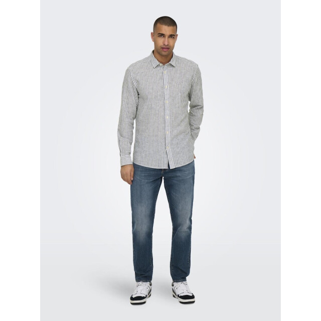 Only & Sons onscaiden life ls stripe linen 660 22026601 dark 05631.261.0027 large
