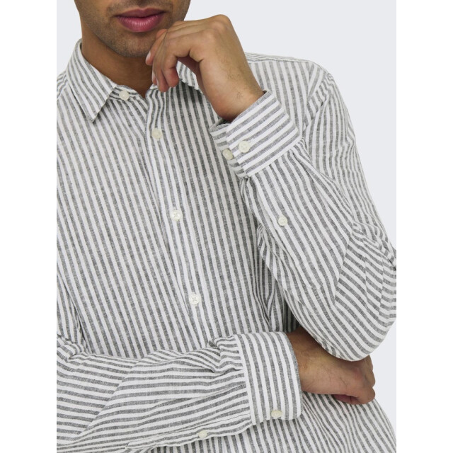 Only & Sons onscaiden life ls stripe linen 660 22026601 dark 05631.261.0027 large