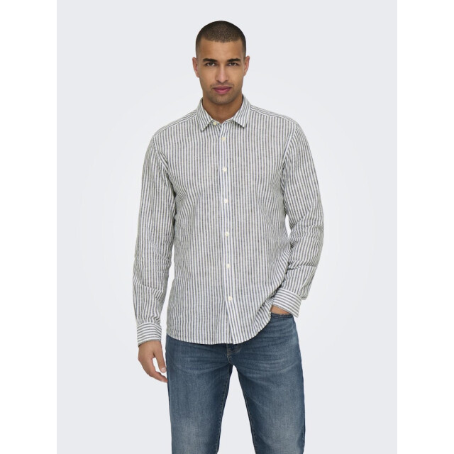 Only & Sons onscaiden life ls stripe linen 660 22026601 dark 05631.261.0027 large