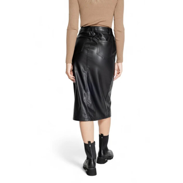 Only Rok dames Only Zwart Leerlook Rok large