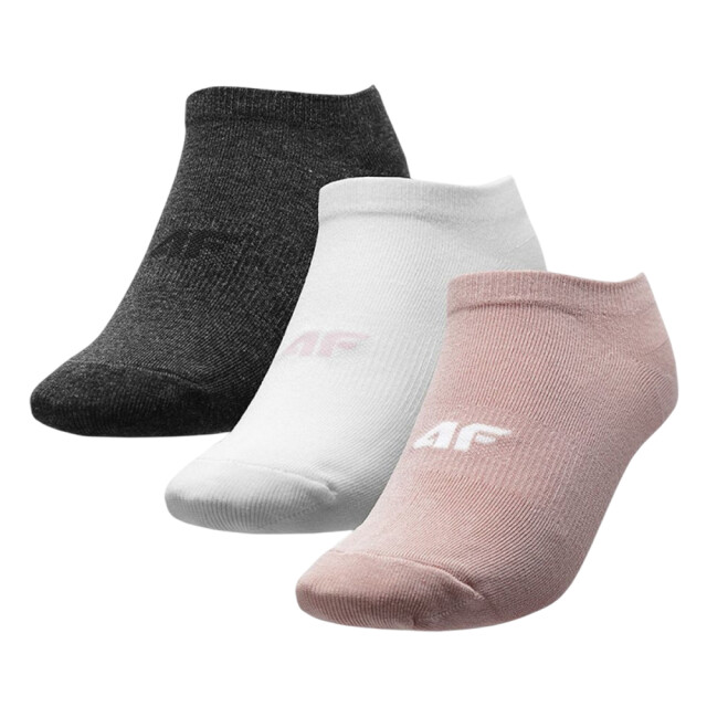 4F Dames h4l22 gemêleerde enkelsokken (pak van 3) UTMR612_whitepinkgrey large