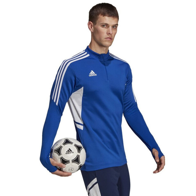 Adidas Heren condivo 22 quarter zip training sweatshirt UTMR1557_blue large