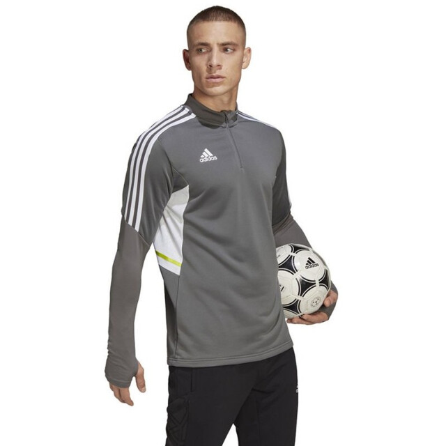 Adidas Heren condivo 22 quarter zip training sweatshirt UTMR1557_grey large