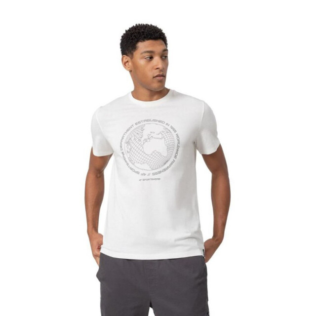 4F Heren h4z22 tsm026 globe t-shirt UTMR1227_white large