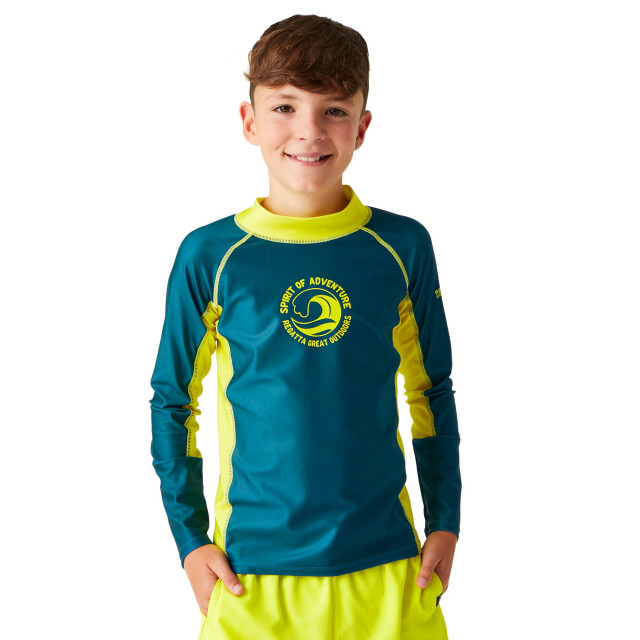 Regatta Zwemtop kinder/kids hoku ii contrast detail UTRG9734_moroccanbluecitronlime large