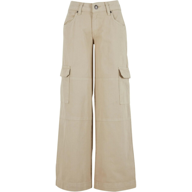 Urban Classics Dames denim cargo jeans met lage taille UTTN1264_offwhiteraw large