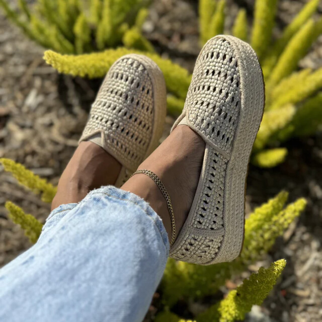 Toms 10021921 valencia basket weave champagne 10021921 large