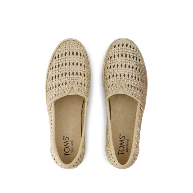 Toms 10021921 valencia basket weave champagne 10021921 large
