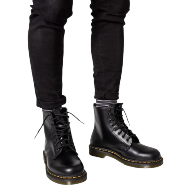 Dr. Martens Leren heren laarzen Dr. Martens Zwart Leren Smooth Platsform Laarzen large