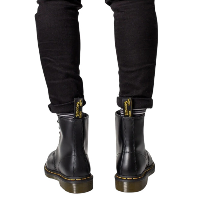 Dr. Martens Leren heren laarzen Dr. Martens Zwart Leren Smooth Platsform Laarzen large