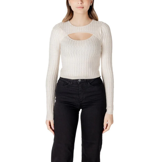 Only Breimode dames Only Beige Trui Met Lange Mouwen large