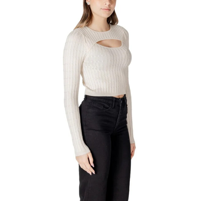 Only Breimode dames Only Beige Trui Met Lange Mouwen large
