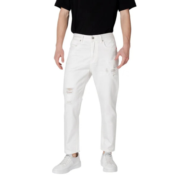 Gianni Lupo Jeans heren Gianni Lupo Wit Broek large