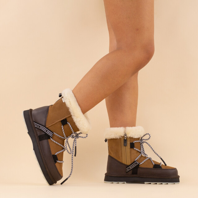 EMU Australia Emu boots blurred chestnut dames leer W12641-CHESTNUT large