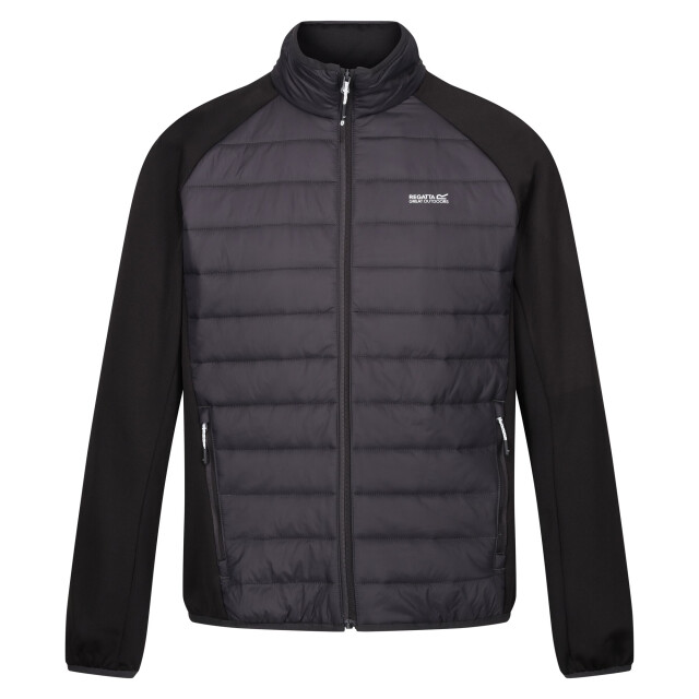 Regatta Heren clumber iv full zip hybride jas UTRG9074_ashblack large